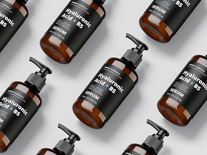 Hyaluronic Acid Serum with Vitamin B5, Anti-Aging, Hydrating facial Serum, Plumping, Lightweight, Fast Absorbing - 8oz