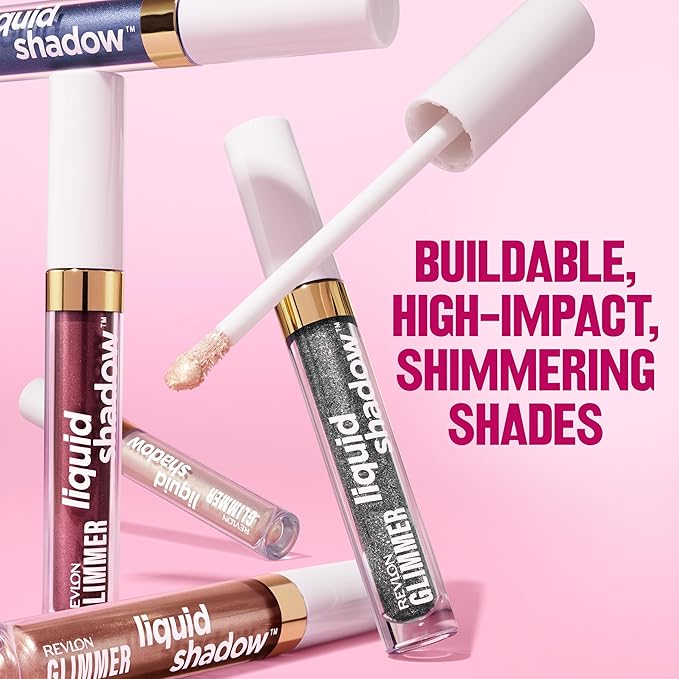 REVLON Glimmer Liquid Shadow, Smudge-Proof Shimmer Eyeshadow Makeup, Long Lasting, High Pigment, 208 Starstruck