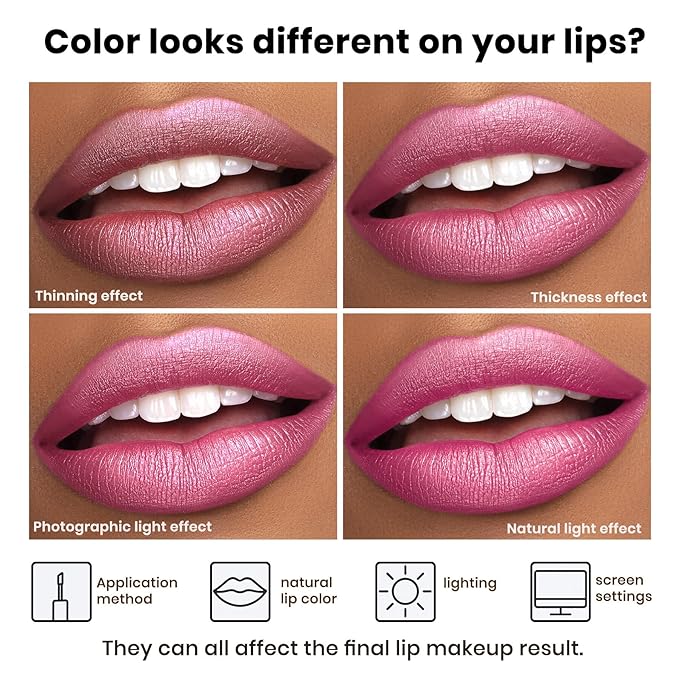 Metallic Liquid Lipstick Dark Red – High Pigment Long-Lasting Waterproof Lip Gloss, Smudge-Proof, Lightweight Red Metallic Lip Makeup for Parties & Everyday Wear (Be Brave)