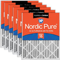 Nordic Pure 20x25x4 Pleated Air Filters MERV 15 Plus Carbon 6 Pack by NordicPure