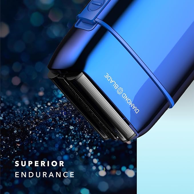 Blade & Stone PS501 Foil Shaver for Men – Dual Foil Cordless Shaver with Graphene-X Blades and 8000 RPM Digital Motor – All-Metal, Rechargeable Wet and Dry Razor – Big Blue