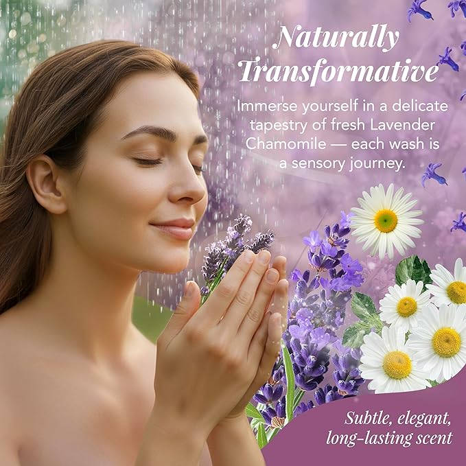 Saavy Naturals Body Wash Lavender Chamomile Plant-Based Ingredients| Made In USA | Sensitive Skin Body Washl Organic Formula With Coconut Oil, Shea Butter, And Aloe Vera - 8.5 Fl Oz, 2 Pack
