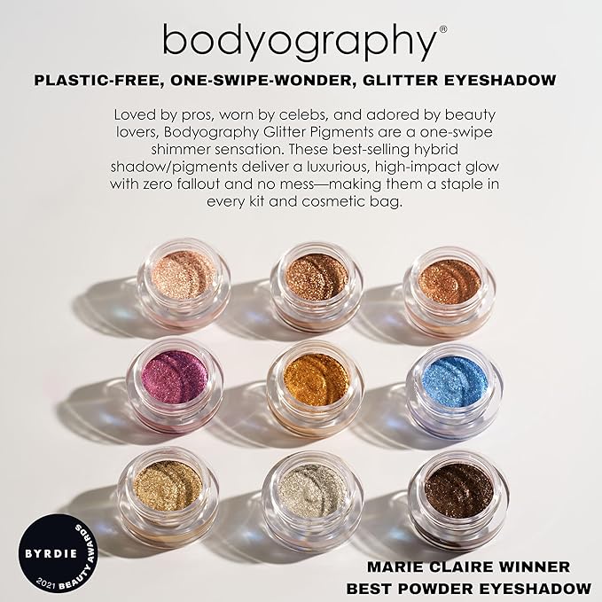 Bodyography Glitter Pigment - Halo Silver Diamond for Women - 0.105 oz Eye Shadow