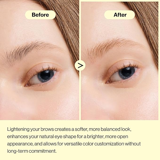 ENTROPY Makeup Brow Bleach Kit, Gentle & Effective Eyebrow Lightening Up-to 4 weeks for All Brow Types, Quick 5-Minute Application, Easy-to-Use, 6 Applications