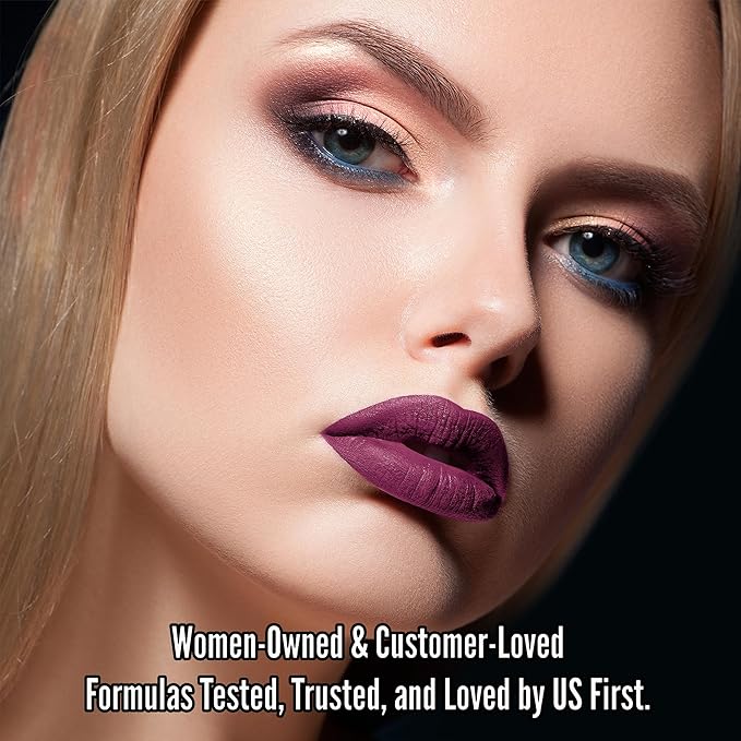 Mynena Dark Purple Long Lasting Lipstick for Women Waterproof & Transfer-Proof | Hydrating with Shea Butter | Bold Pigment Matte Color Lip Stain | Talc-Free & Vegan Product that Performs | Viola