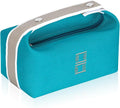 Fashion Makeup Bag for Women, Orange Red Canvas Make up Travel Bag, Hanging Cosmetic Bag Organizer for Wome