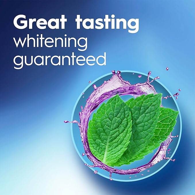 Crest Mouthwash/Mouth Rinse, 3D White Brilliance Whitening, Alcohol Free, Clean Mint, 2x1L (33.8 fl oz)