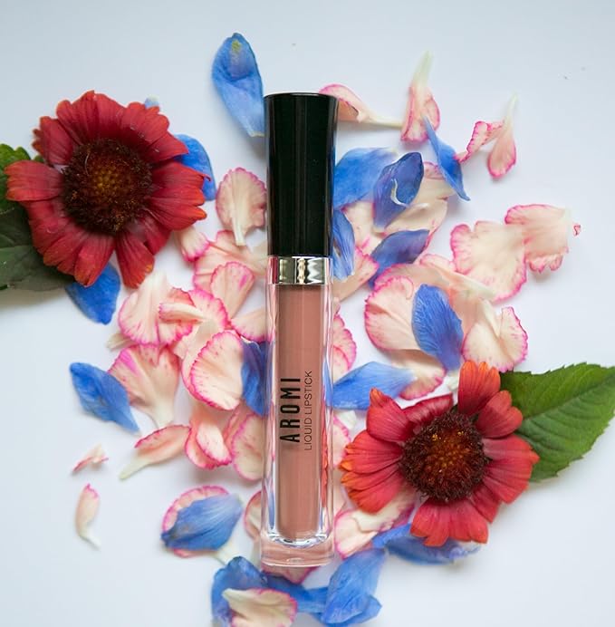 Aromi Matte Liquid Lipstick | Sand Beige Lip Shade, Tan, Long Lasting, Waterproof, Smudge + Transfer Proof, Gluten Free, Vegan Makeup (Caramel Nude)