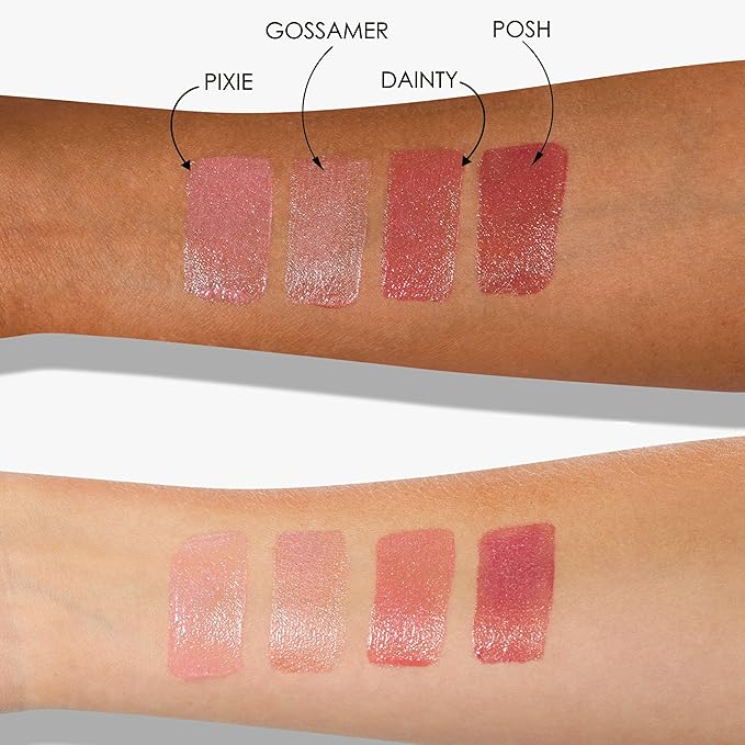 LONDONTOWN Pixie, Milky Pink, Plush Shine Lip Gloss Tube, Deep Hydrating High Shine Sheer Tint Non-Sticky Conditioning Balm