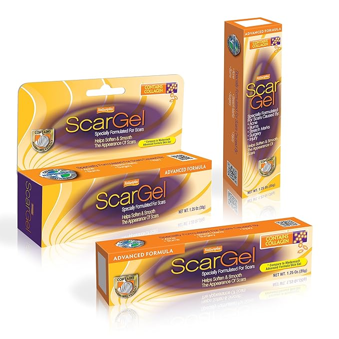 Natureplex Scar Gel 1.25 oz (6 Pack) – Clinically Proven Formula for Old & New Scars – Reduces Appearance of Scars from Surgery, Burns, Acne, Injury & Stretch Marks
