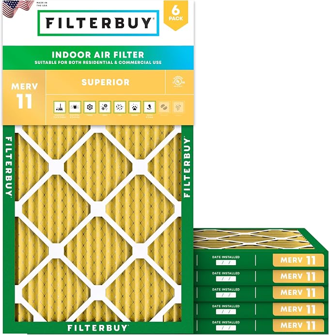 Filterbuy 16x36x1 Air Filter MERV 11 Superior Pet & Allergy Defense, by Filterbuy