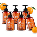 ORANGE HOUSE Natural Liquid Hand Soap, Food-Grade Orange Oil Moisturizing Hand Wash, Plant-Based & Hypoallergenic, Gentle for Sensitive Skin, Non-Toxic Citrus Scented Soap, 12 Fl Oz (6 Pack)