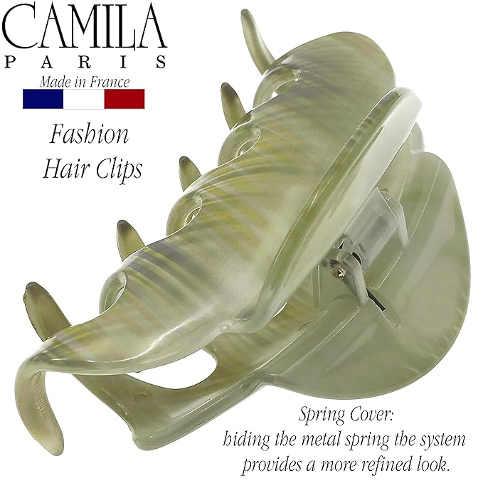 Camila Paris CP3217 French Hair Clip for Women for Thick Hair for Long Curly Wavy Hair, Large, Girls Hair Claw Clips Jaw Styling Hair Accessories for Women, Strong Hold No Slip Grip, Made in France