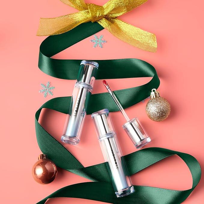 JUDYDOLL Ice Watery Lip Gloss- Long Lasting & Transfer-Proof, Infused with 86% Essence with Ice Iron Applicator, Non-Sticky Glossy Finish for Daily Wear, Mirror Lip Glazes, Moisturizing Plumping Gloss
