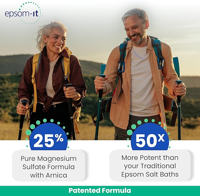 Epsom-It Soothing Nerve Lotion - Epsom Salt Magnesium Lotion, Topical Magnesium Cream with Capsaicin & Arnica to Provide Comfort for Legs, Knee and Feet, 8.0 oz.