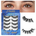 Bepholan False Eyelashes Natural Look Wispy 3D Super Fluffy False Lashes Volume Cat Eye Lashes 5 Pairs Faux Mink Lashes (DV05)
