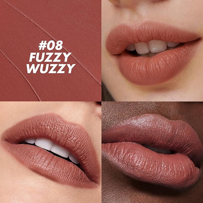 FOCALLURE Ultra Chic Lipstick,Rich Vitamin E Lip Crayon,Lightweight Color without Drying or Fading,Long Lasting Waterproof Lips Makeup,FUZZY WUZZY