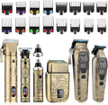Professional Cordless Barber Clippers for Men - Hair Clippers Zero Gap T-Blade Trimmer Electric Foil Shaver and Nose Hair Trimmer Set, Hair Cutting Grooming Kit Ideal Gift for Men
