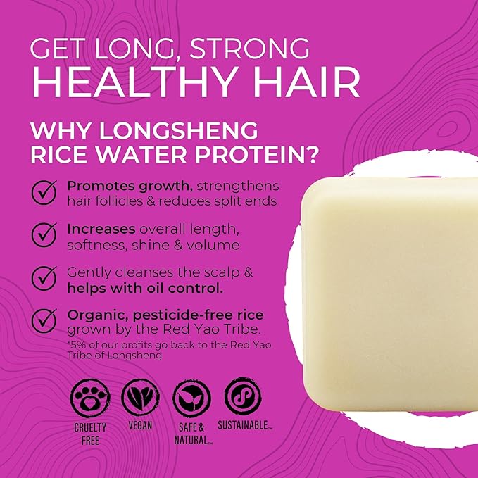 Viori Terrace Garden Conditioner Bar Made with Rice Water - Handcrafted All Natural Organic Conditioner