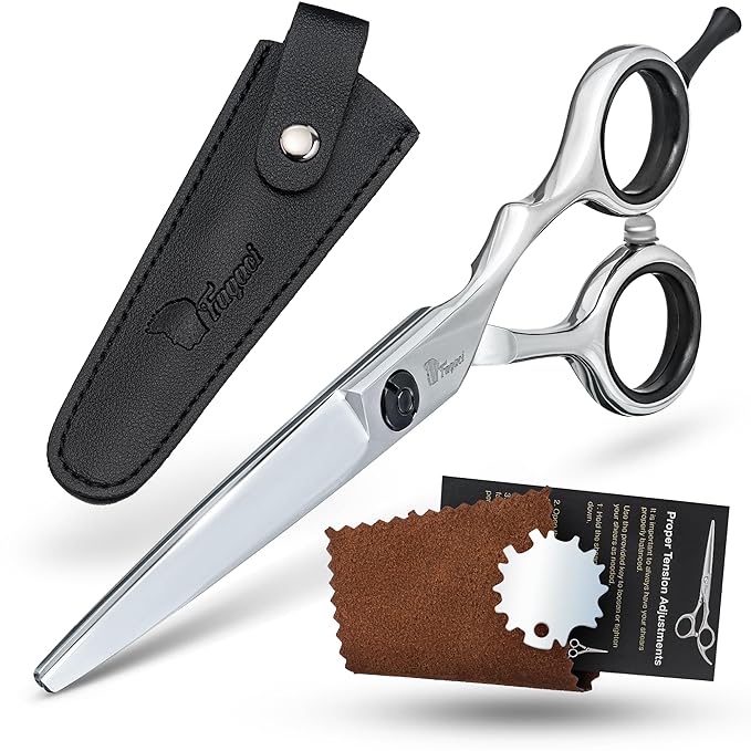 Fagaci Hair Cutting Scissors 6" Razor-Sharp, Professional Hair Scissors for Haircutting with Precise Cut, Haircut Barber Shears with Lasting Sharpness and Durable Steel, Shears for Women and Men