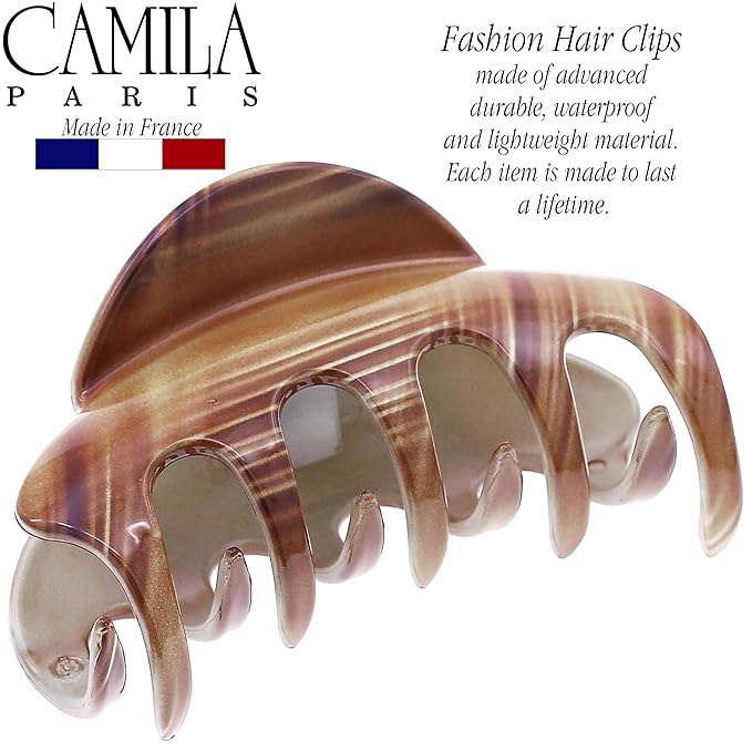 Camila Paris CP3216 French Hair Clip for Women for Thick Hair for Long Curly Wavy Hair, Large, Girls Hair Claw Clips Jaw Styling Hair Accessories for Women, Strong Hold No Slip Grip, Made in France