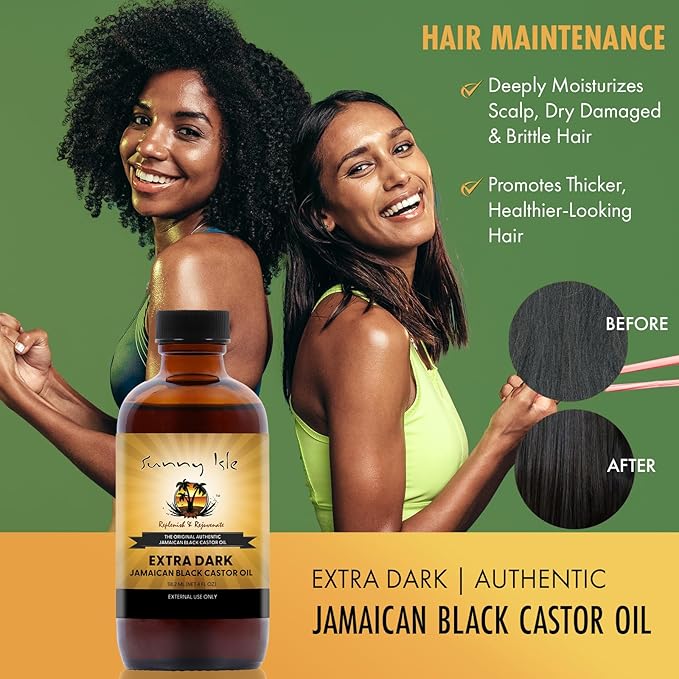 Sunny Isle Jamaican Black Castor Oil Extra Dark, 4 Fl Oz