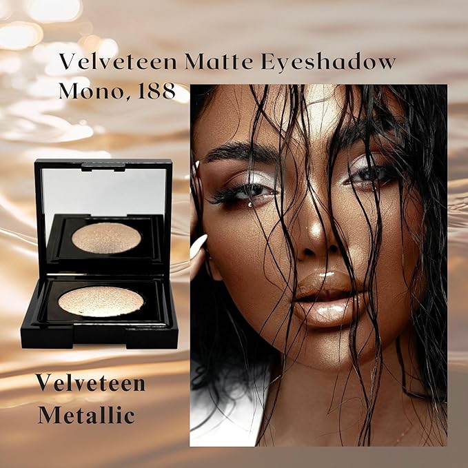 GA-DE Velveteen Metallic Eyeshadow Mono, 188 - Pearl Infused, Shimmer Eye Makeup - Silky-Soft, Densely Pigmented, Seamless Blend- 0.105 oz