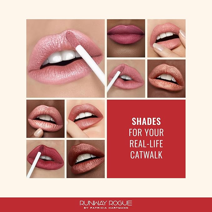 Runway Rogue Silk Glam Liquid Lipstick Lip Trio, Long Wear Frosted Liquid Lipstick Pack, (‘First Class’, ‘Jet Set’, ‘Trophy Wife’)