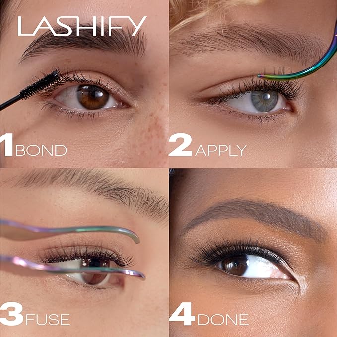 Lashify Curl 10mm Gossamer Eyelash Extensions Refill, Ash Color, DIY False Lashes for a Natural Look