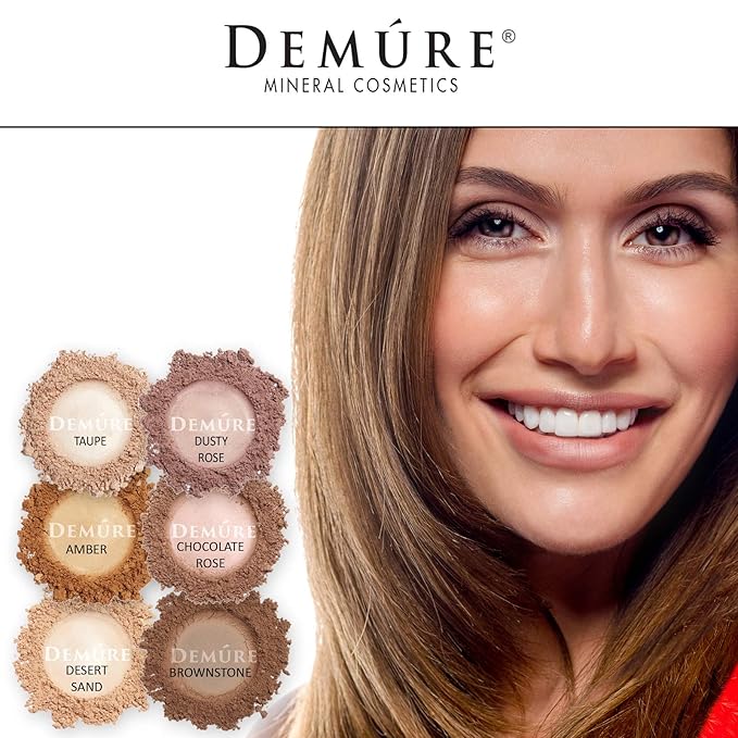 Demure Mineral Make Up (Brownstone) Eye Shadow, Matte Eyeshadow, Loose Powder, Eye Makeup, Professional Makeup