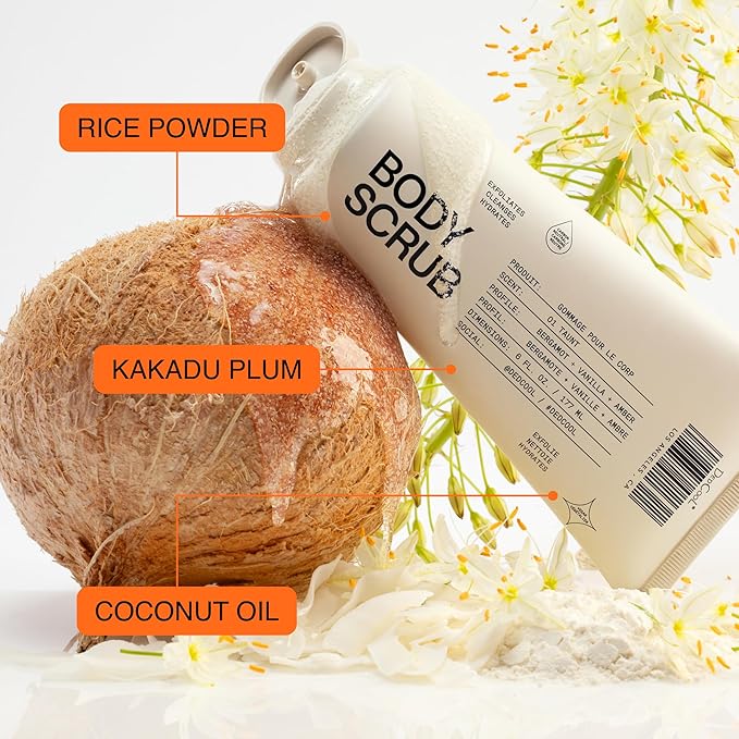 Dedcool Body Scrub Xtra Milk – Gentle Exfoliating Formula with Rice Powder, Kakadu Plum & Coconut Oil, Regular/Full Size