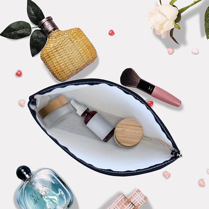 Makeup Bag Blooming Flower Cosmetic Bag Mini Portable Travel Toiletry Bag Organizer Makeup Brushes Aesthetic Accessories Waterproof Storage Bag for Women