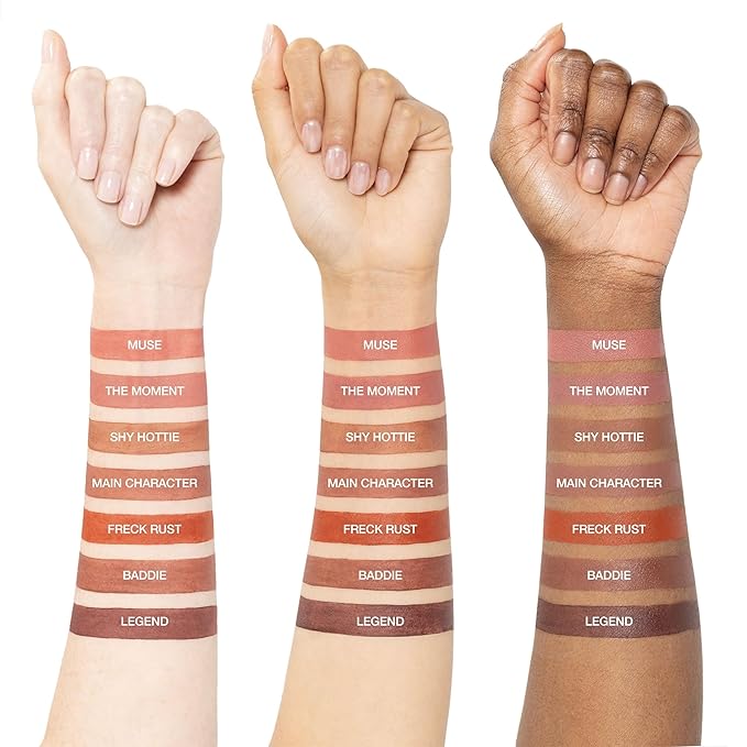 Freck Beauty MAKEOUT CLUB Soft Blur Lipstick – Medium-to-Full Coverage, 8-Hour Wear, Transfer-Proof, Buildable Soft Matte Finish, Wearable Color for All Skin Tones | BADDIE (Dark Brown)