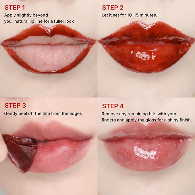 Peel Off Waterproof Lip Tattoo 6g - 24h Long Lasting Korean Lip Stain, Transfer Proof Matte Blush Red with plumping effect (Daisy Coral)