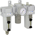 PneumaticPlus SAU400-N06G-MEP Compressed Air Filter Regulator Lubricator Combo by PneumaticPlus