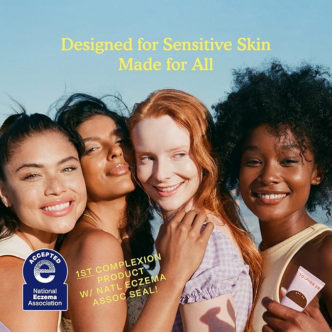 Tower 28 Beauty SunnyDays SPF 30 Tinted Mineral Sunscreen - For Sensitive Skin - 2-in-1 Facial Broad Spectrum UVA/UVB Protection + Foundation - Shade 55 TEMESCAL - Deep with Golden Undertones, 1 Fl Oz