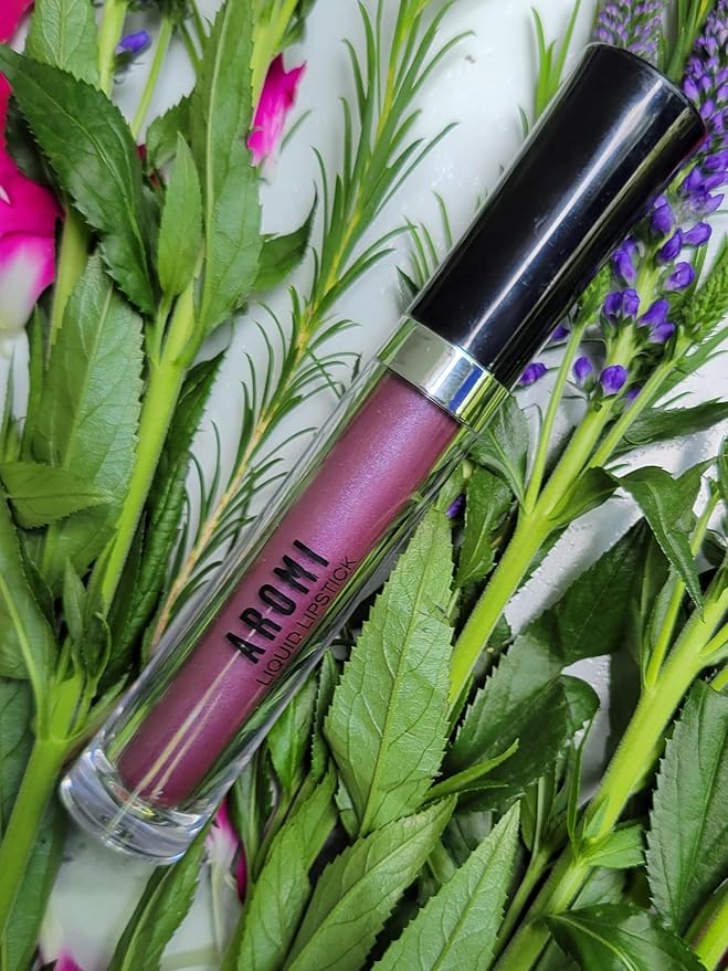 Aromi Metallic Liquid Lipstick | Long-lasting, Waterproof Lip Color with Shimmery Finish, Vegan, Cruelty-free, Gluten and Paraben Free, Made in USA, Handmade (Vulgar Violet)