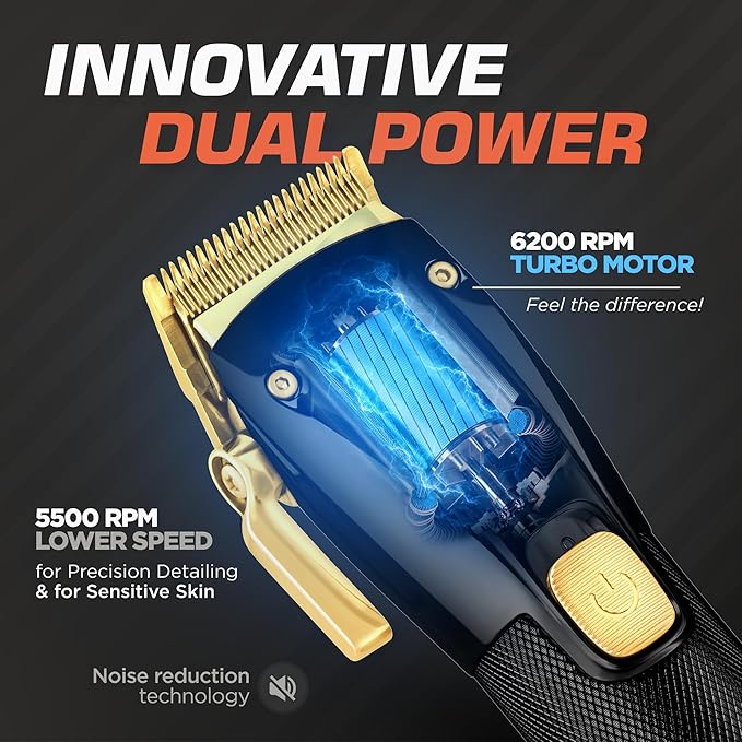 Fagaci Professional Hair Scissors & Hair Clippers for Barbers with Precise Cutting, Turbo Cordless Hair Clippers for Men Professional, Hair Cutting Scissors Professional, Hair Shears, Barber Scissors