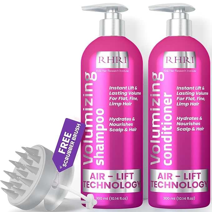 Volumizing Shampoo and Conditioner Set for Fine Hair | Hydrating, Nourishing, Boosts Volume, Texture, and Shine | Ideal for Thinning and Limp Hair | 10.14 fl.oz (Pair of 2)
