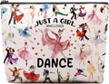 Dance Gifts Dance Makeup Bag, Dance Recital Gifts for Dancer, Birthday Gifts for Dance Lover Teacher Women, Dance Stuff Cosmetic Bag Toiletry Bag Pouch