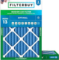 Filterbuy 20x22x2 Air Filter MERV 13 Optimal Smoke & Allergy Defense, by Filterbuy