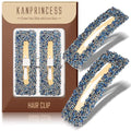 Rhinestone and Crystal Hair Clips 2-Pack, Sparkly Barrettes & Elegant Bling Accessories for Women & Girls(Set13)