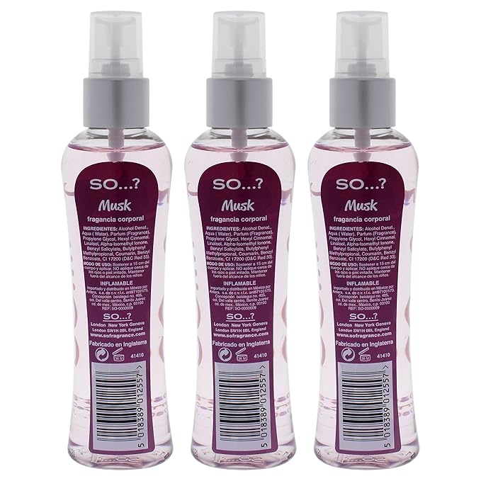 So...? Musk Body Mist for Women - 3.5 oz Body Mist - Pack of 3