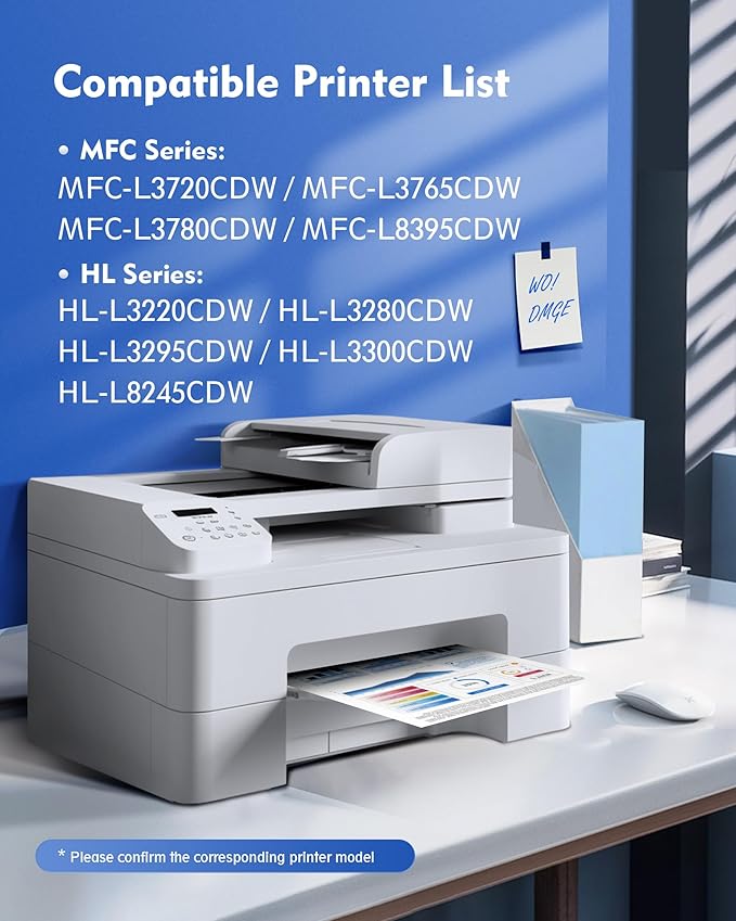 TN229XL TN229 Toner 5 Pack Compatible with Brother MFC-L3780CDW MFC-L3720CDW HL-L3280CDW HL-L3220CDW HL-L3295CDW, TN229XL