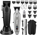 KEMEI Hair Clippers for Men, Professional Clipper and Trimmers Set, Cordless Zero Gap Trimmer for Men with LED Display, 11 Guide Combs