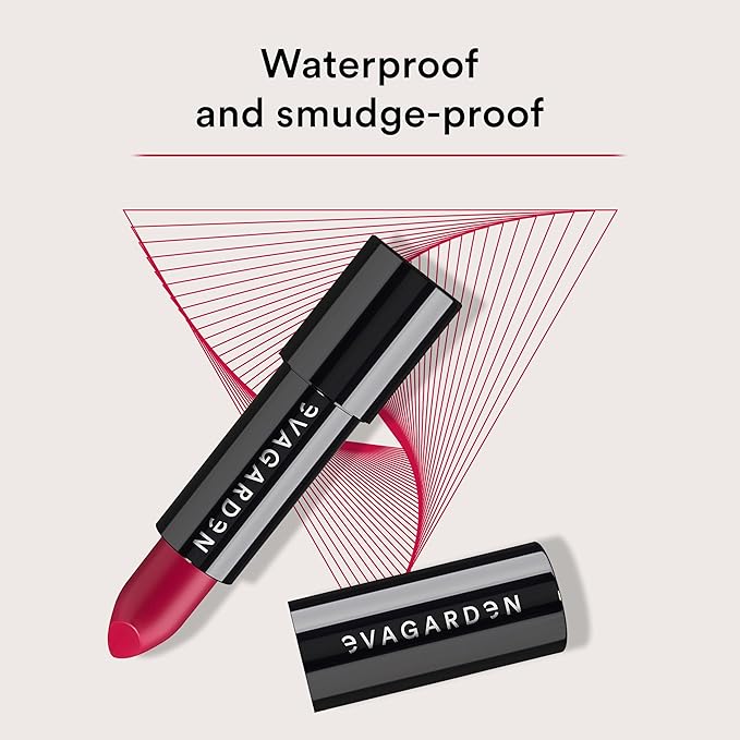 EVAGARDEN Classy Lipstick - Formulated with Natural Oils - Envelopes Your Skin with Satin Effect - Light, Pigmented Blend Gives Full Coverage and Chic Finish Instantly - 610 Garnet Rose - 0.1 oz