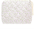 PAZIMIIK Quilted Makeup Bag Large Travel Zipper Soft Cosmetic Pouch for Women Girls Make Up,Floral Purple