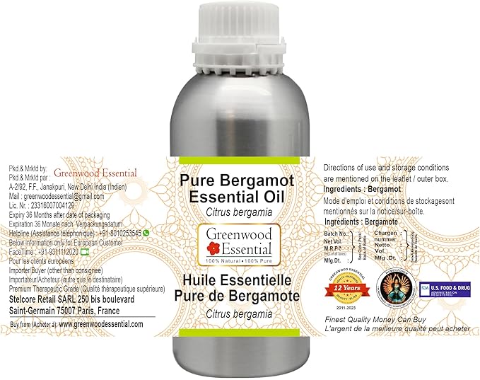 Greenwood Essential Pure Clary Sage Essential Oil (Salvia sclarea) with Glass Dropper Steam Distilled (Pack of Two) 100ml X 2 (6.76 oz)