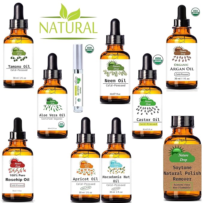 Organic Castor Oil,1 oz - 100% USDA Certified Pure Cold Pressed Hexane free - Best oil Growth For Eyelashes, Hair, Eyebrows, Face and Skin, Triple Filtered, Great for Acne