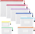EOOUT 8pcs Mesh Zipper Pouch - 8 Sizes Waterproof Zipper Bags, 8 Colors Waterproof Plastic for Travel Storage, Office Appliances